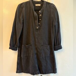 Madewell Charcoal Denim Dress M